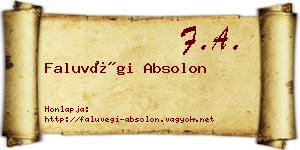 Faluvégi Absolon névjegykártya